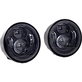 LETRIC LIGHTING CO Led Headlight Kit (pair) Blk `08-17 Fatbob