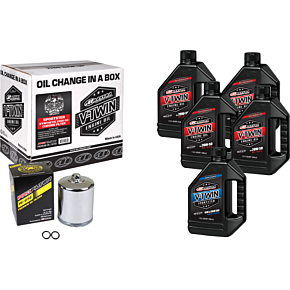 MAXIMA V-twin Oil Change Kit Syn Xl Chrome Filter