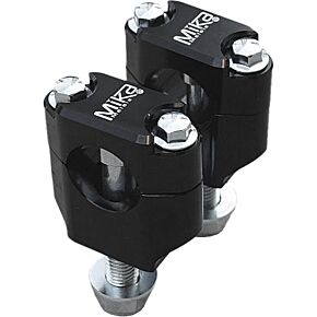 MIKA METALS Bar Clamps Rubber Mounted 7/8" Blk
