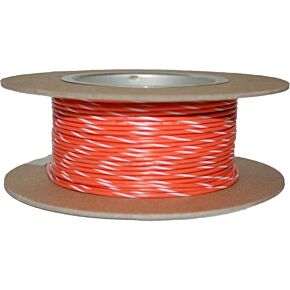NAMZ CUSTOM CYCLE 100' Spool 20-gauge Wire (orange/white Stripe)