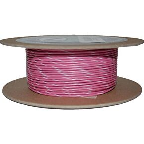 NAMZ CUSTOM CYCLE 100' Spool 20-gauge Wire (pink/white Stripe)