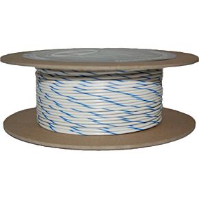NAMZ CUSTOM CYCLE 100' Spool 20-gauge Wire (white/blue Stripe)