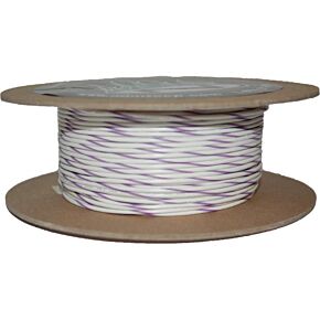 NAMZ CUSTOM CYCLE 100' Spool 20-gauge Wire (white/violet Stripe)