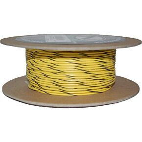 NAMZ CUSTOM CYCLE 100' Spool 20-gauge Wire (yellow/black Stripe)