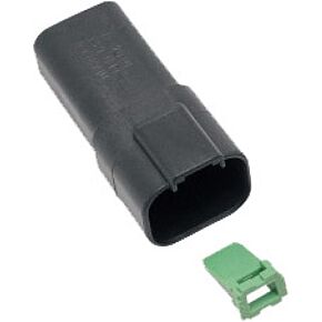 NAMZ CUSTOM CYCLE 4-wire Black Deutsch Rcptcl & Wdglck Hd# 72104-94bk