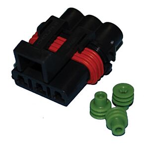 NAMZ CUSTOM CYCLE Delphi-packard Weatherpack 3-wire Female Connector