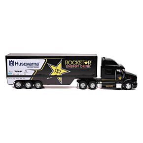 NEW-RAY 1:32 Scale Rockstar Husqvarna Racing Transporter Rig