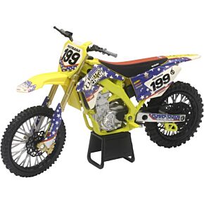 NEW-RAY Replica 1:12 Race Bike Suzuki Rmz450 Yellow(pastrana)