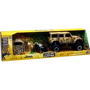 NEW-RAY Replica 1:18 Jeep Wrangler Duck Hunting Play Set