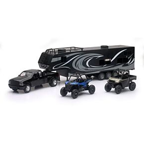 NEW-RAY Replica  Pick Up Toy Hauler W/polaris Vehicles Set
