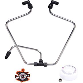 OLD STF Stainless/black Rocker Box Split Oil Line