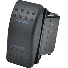 OPEN TRAIL Lighted Rocker 3 Position Switch Blue