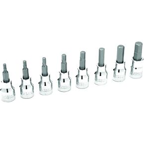 PERFORMANCE TOOL 8 Pc 3/8" Sae Hex Bit Set