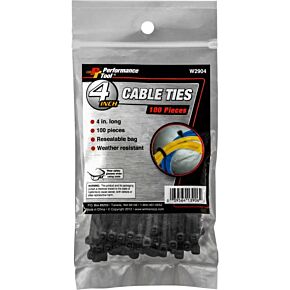 PERFORMANCE TOOL Cable Tie 4" 100/pack