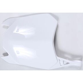 POLISPORT Front Number Plate White