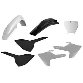 POLISPORT Plastic Body Kit White/black