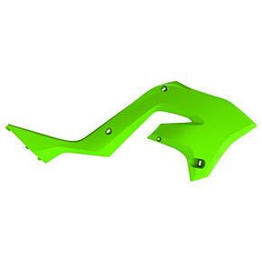 POLISPORT Radiator Scoops Restyling Lime Green Kaw