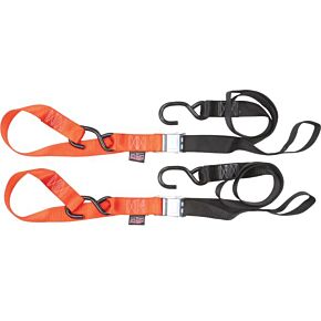 POWERTYE Tie-down Cam S-hook Soft-tye 1.5"x6' Black/blue Pair