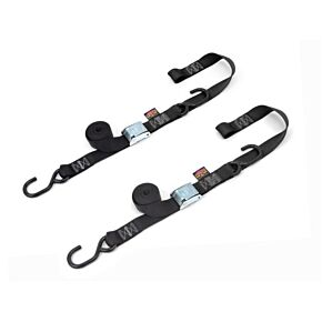 POWERTYE Tie-down Cam S-hook Soft-tye 1.5"x6' Black/silver