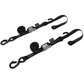 POWERTYE Tie-down Cam Sec Hook Soft-tye 1"x6' Black/black Pair