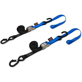 POWERTYE Tie-down Cam Sec Hook Soft-tye 1"x6' Black/blue Pair