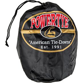 POWERTYE Tie-down Cam Sec Hooks/swivel 1.5"x6' Blk/blk  W/storage Bag
