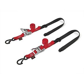 POWERTYE Tie-down Rat Sec Hook Soft-tye 1.5"x6.5' Red/black Pair