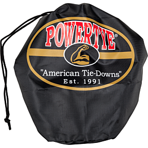POWERTYE Tie-down Rat Sec Hooks/swivel 1.5"x6' Blk/blk W/storage Bag
