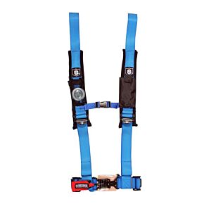 PRO ARMOR 4 Pt Harness With Sewn In Pads Blue 2 In.