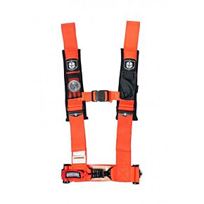 PRO ARMOR 4 Pt Harness With Sewn In Pads Orange 3 In.