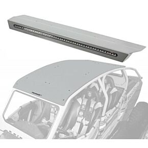 PRO ARMOR Asylum Rear Wing W/ Lightbar Sparkle Silver Metallic