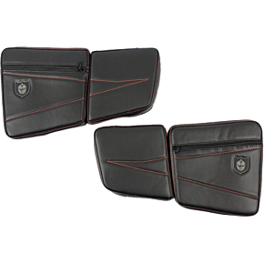 PRO ARMOR Front Door Knee Pads With Storage Orange Stitching