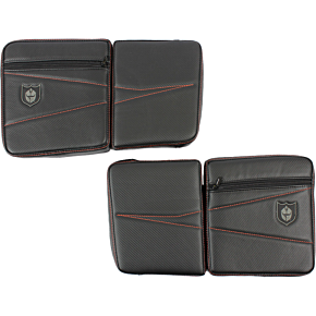 PRO ARMOR Rear Door Knee Pads With Storage Orange Stitching