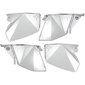 PRO ARMOR Traditional Half Doors Sparkle Silver Metallic Pol