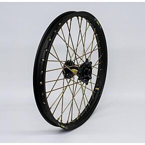 PRO-WHEEL Wheel Front 1.60x21 Black Hub Blk Rim/gld Spoke/gld Nipple