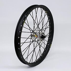PRO-WHEEL Wheel Front 1.60x21 Silver Hub Blk Rim/blk Spoke/sil Nipple