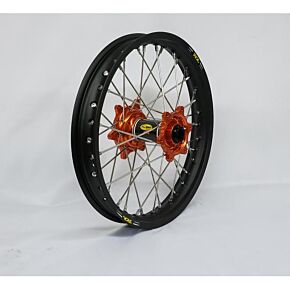 PRO-WHEEL Wheel Rear 1.85x16 Orange Hub Blk Rim/sil Spoke/sil Nipple