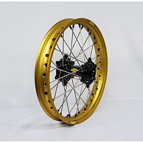 PRO-WHEEL Wheel Rear 1.85x19 Black Hub Gld Rim/sil Spoke/blk Nipple
