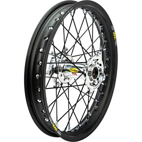 PRO-WHEEL Wheel Rear 2.15x18 Silver Hub Blk Rim/blk Spoke/sil Nipple