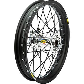 PRO-WHEEL Wheel Rear 2.15x18 Silver Hub Blk Rim/blk Spoke/sil Nipple