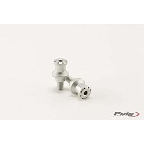 PUIG Swingarm Spools Hi-tech 10mm Silver 2/pk