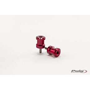 PUIG Swingarm Spools Hi-tech 6mm Red 2/pk