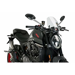 PUIG Windscreen Naked New Gen Sport Clear Duc
