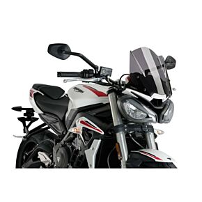 PUIG Windscreen Naked New Gen Sport Dark Smoke Tri