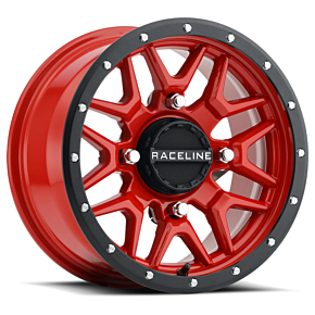 RACELINE Krank Wheel 15x7 4/137 5+2 (+10mm) Blk/red