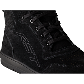 RST Ladies Hitop Moto Sneaker Ce Black Suede  Sz 6