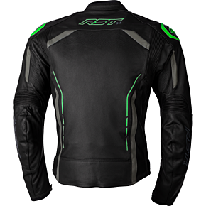 RST S1 Ce Jacket Blk/gry/neon Grn Leather Lg