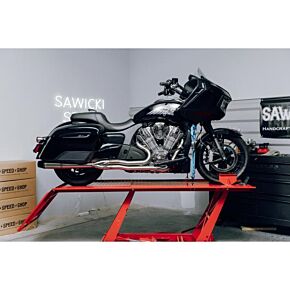 SAWICKI Indian Challenger Full Length Brushed Ss W/ Blk End Cap