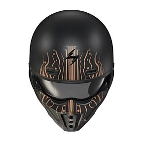 SCORPION EXO Covert X Open-face Helmet Tribe Matte Black/copper Lg