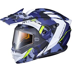 SCORPION EXO Exo-at950 Cold Weather Helmet Outrigger Matte Blue 2x (dual)